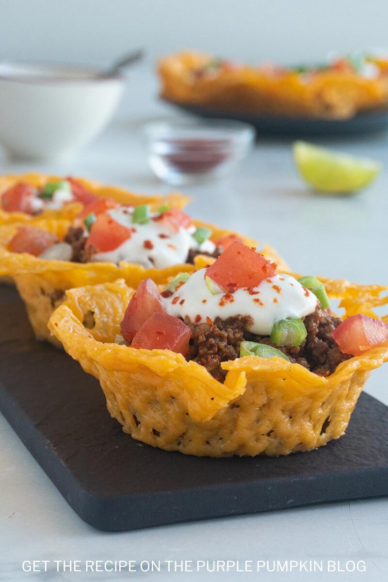 Cheese Cups with Taco Stuffing