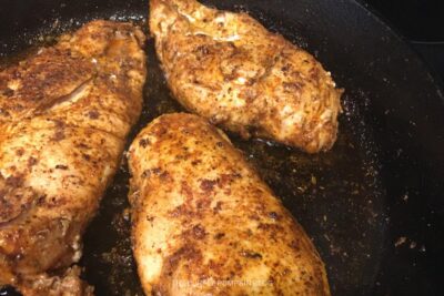 Chicken Breasts Cooking in Skillet