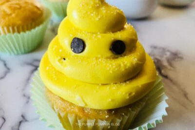 Chocolate Chip Eyes Added to Frosting
