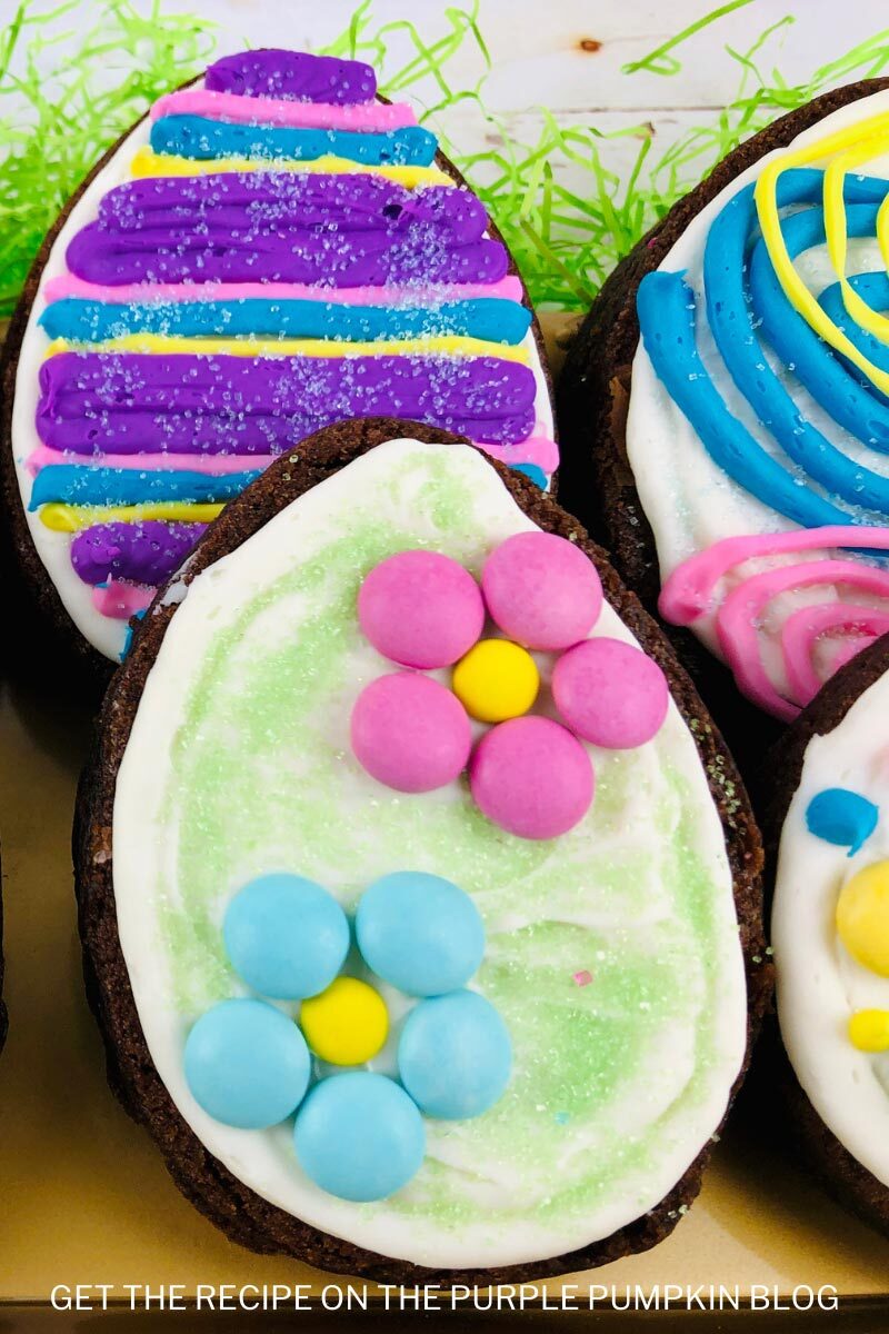 Decorated Easter Egg Brownie Treats