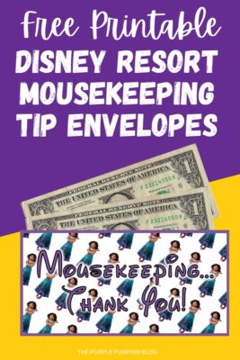 FREE!! Disney Mousekeeping Envelopes Printables for Tips