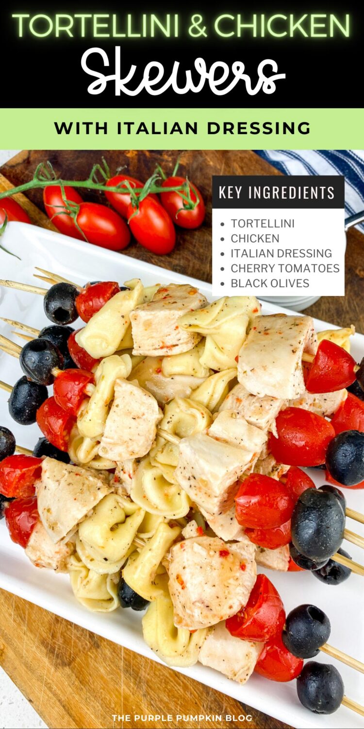Ingredients for Tortellini & Chicken Skewers