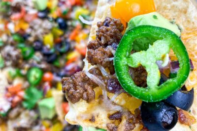 Loaded Nachos with Fresh Chili