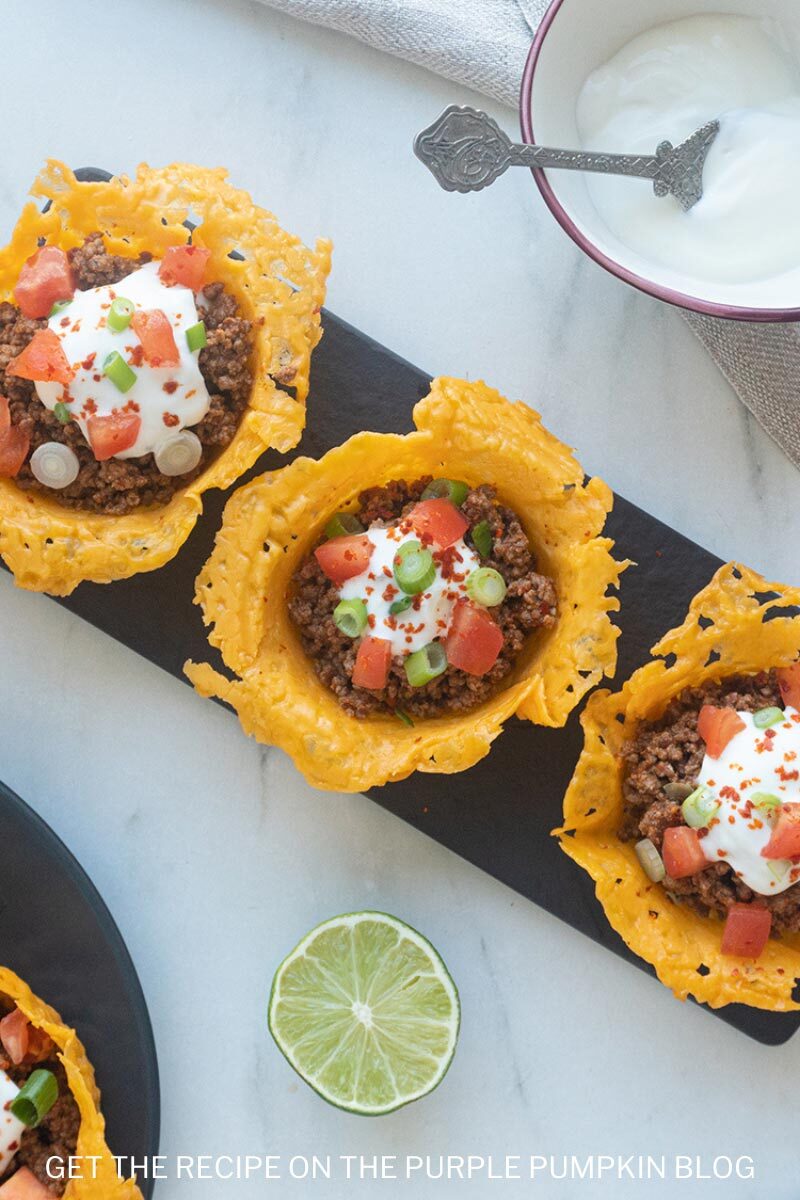 Low Carb Appetizer - Taco Cheese Cups