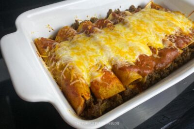 Melted Cheese on Enchiladas