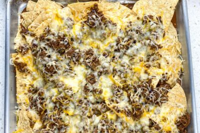 Melted Cheese on Nachos