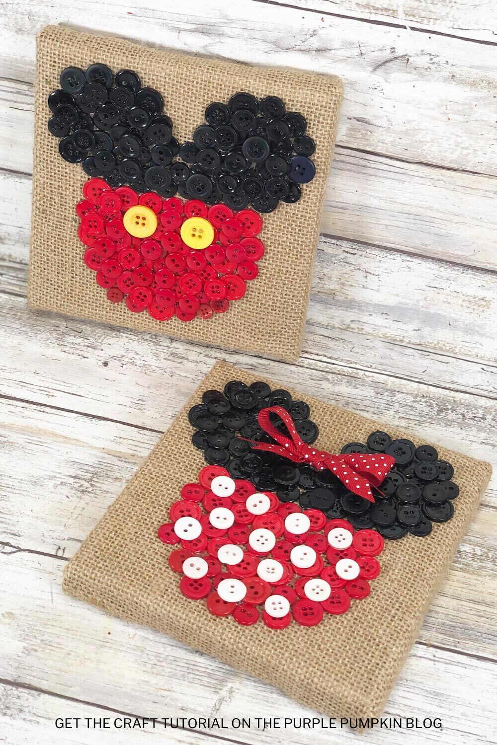 Mickey & Minnie Button Craft