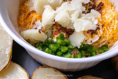 Potato Added To Filling Mixture