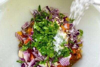 Preparing Pico de Gallo