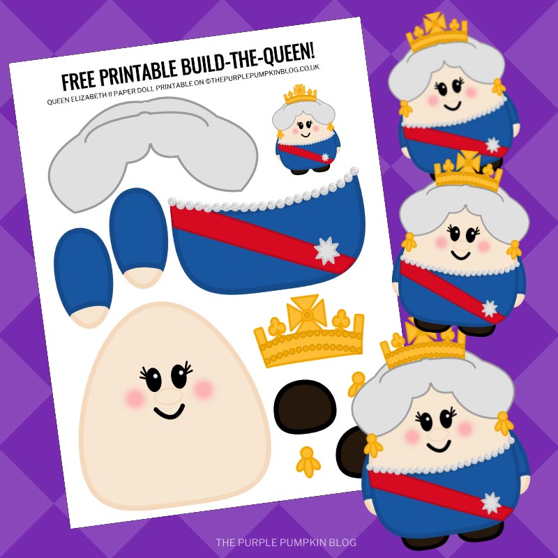 Printable Build-the-Queen Paper Doll