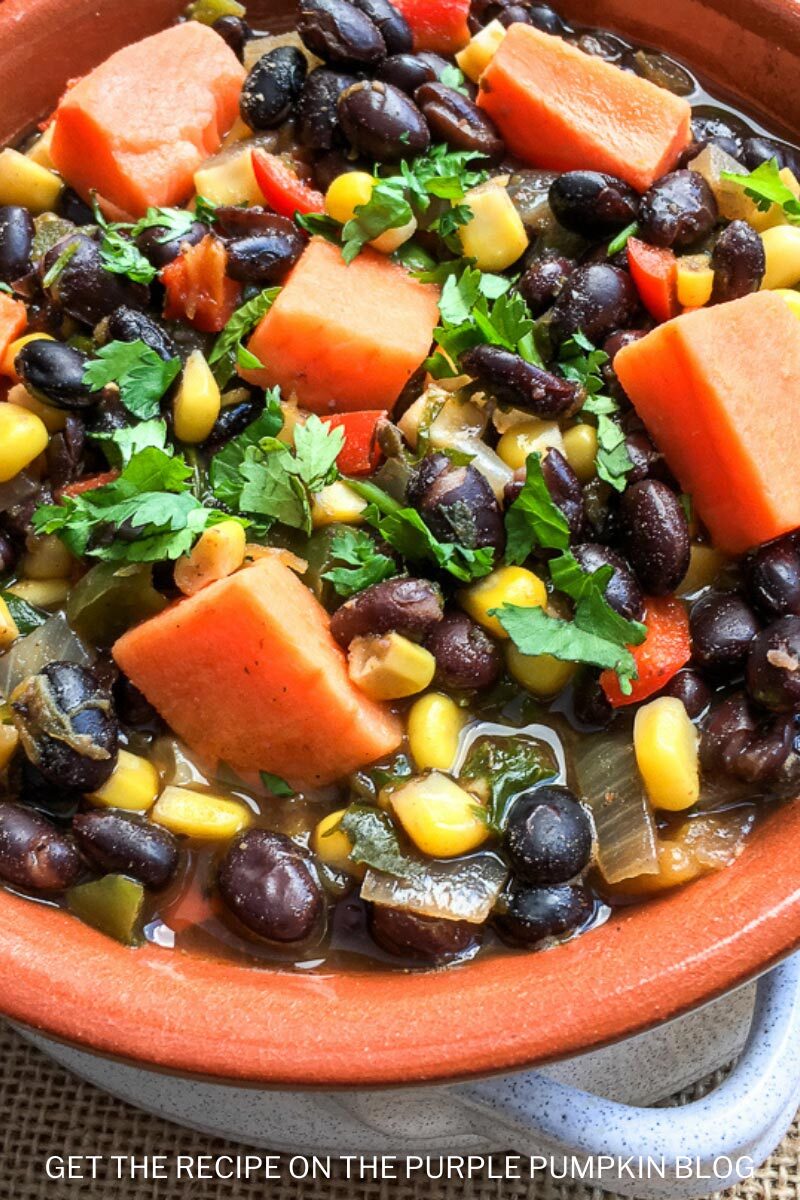 Recipe for Vegan Black Bean and Sweet Potato Soup