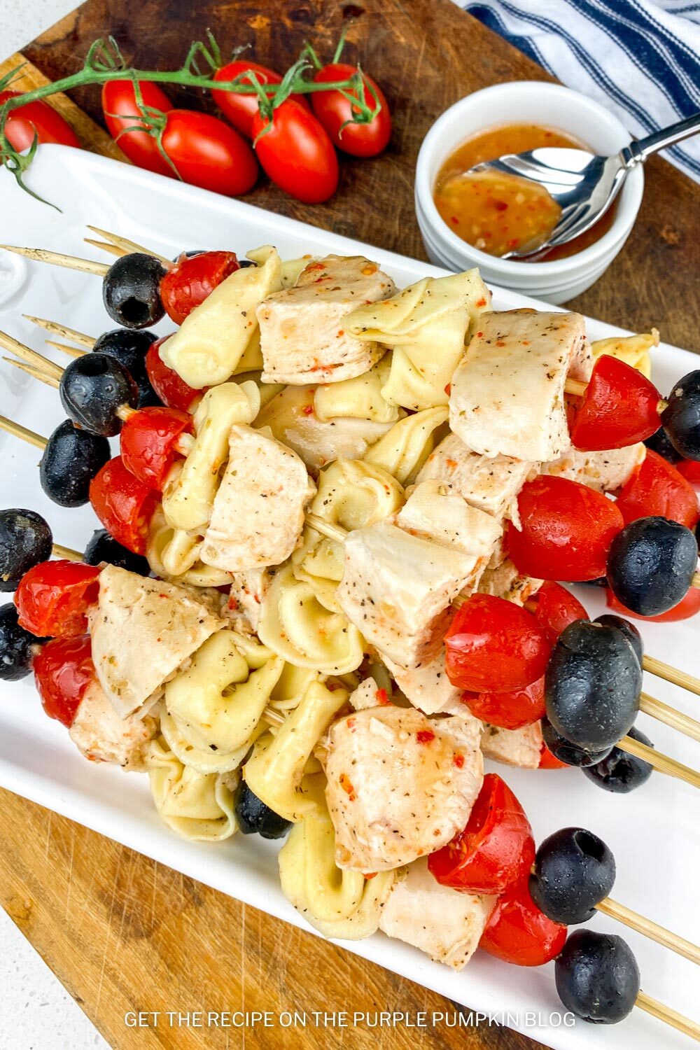 Summer Dining Idea - Tortellini & Chicken Skewers