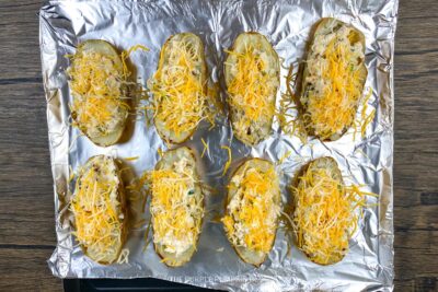 Topping Baked Potatoes with Cheese