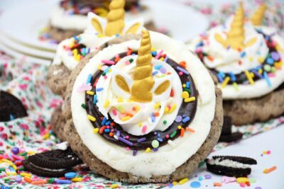 Unicorn Icing Horn and Ears on Cookie