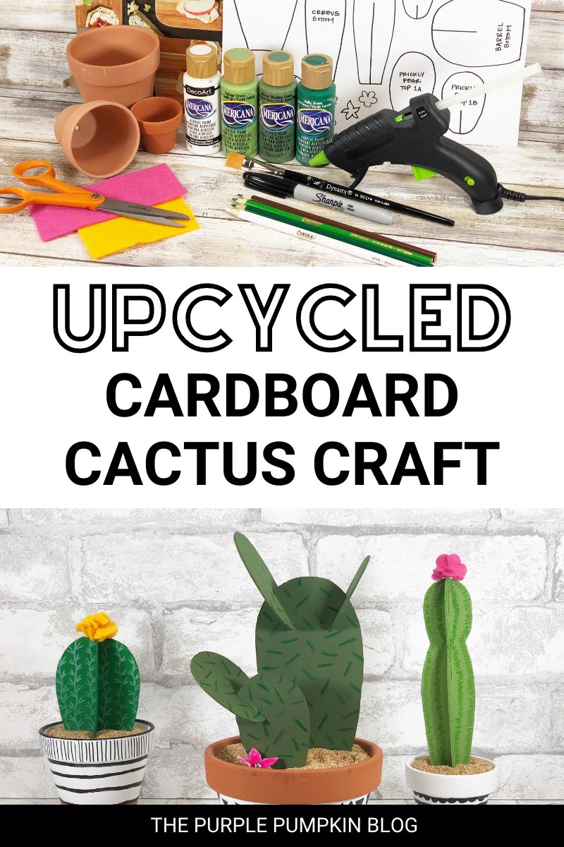 Upcycled Cardboard Cactus Craft