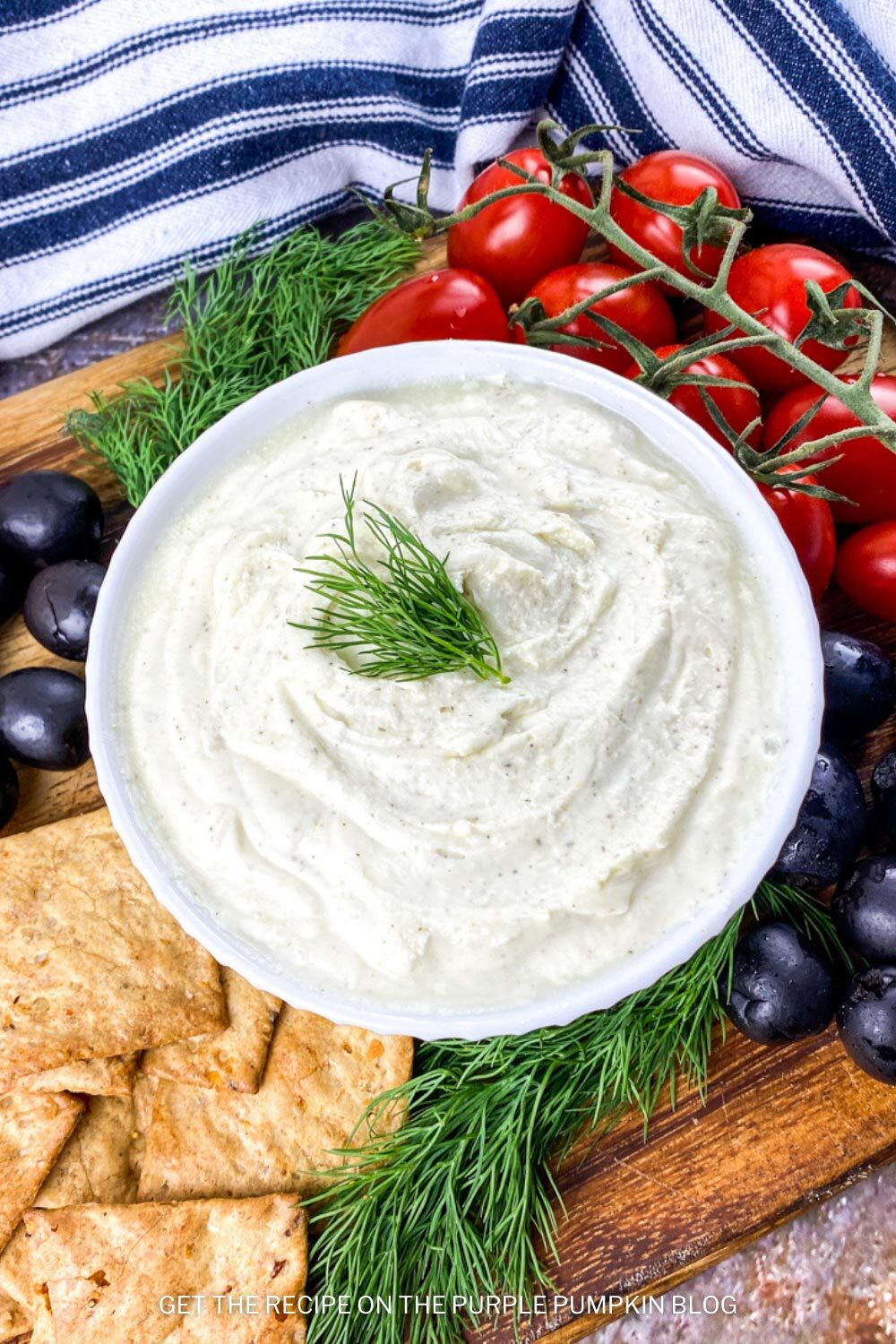 Whipped Feta Cheese Dip with Crackers