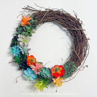 Artificial Succulent Wreath Craft Tutorial