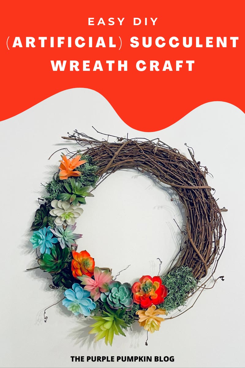 Easy DIY Artificial Succulent Wreath Craft