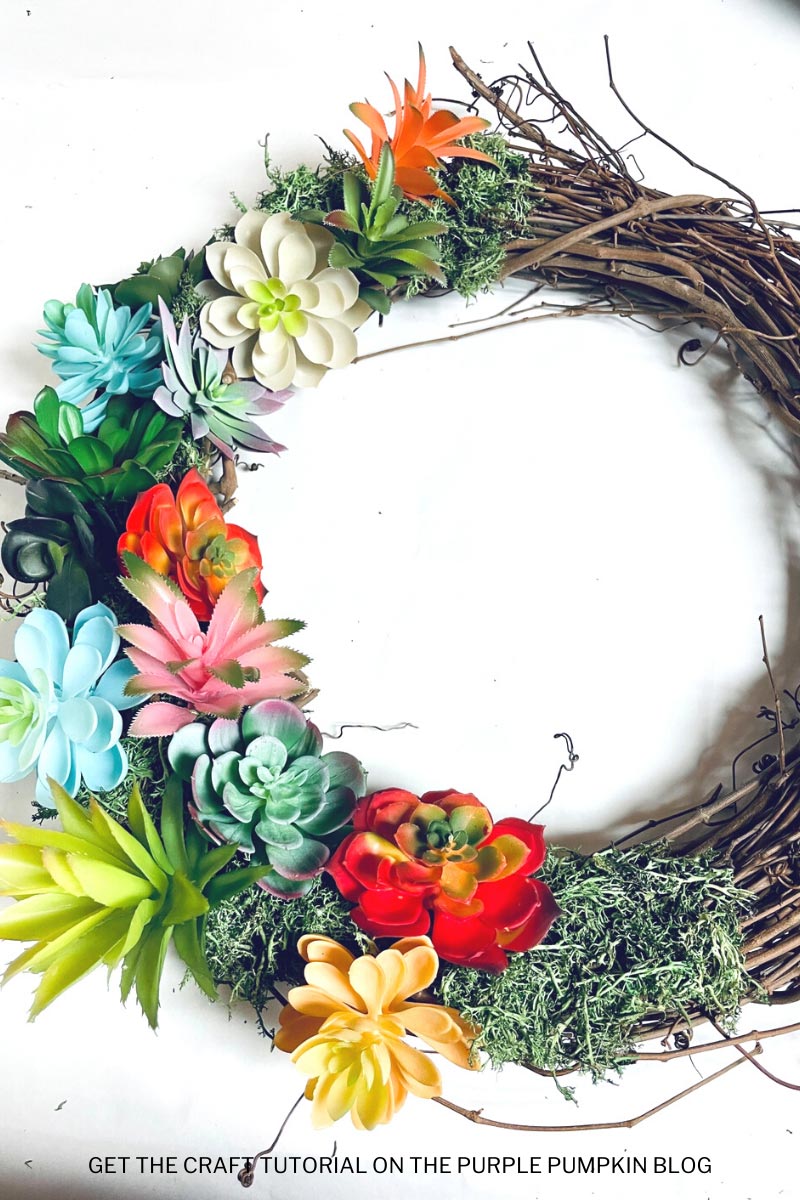 Easy to Make Artificial Succulent Wreath