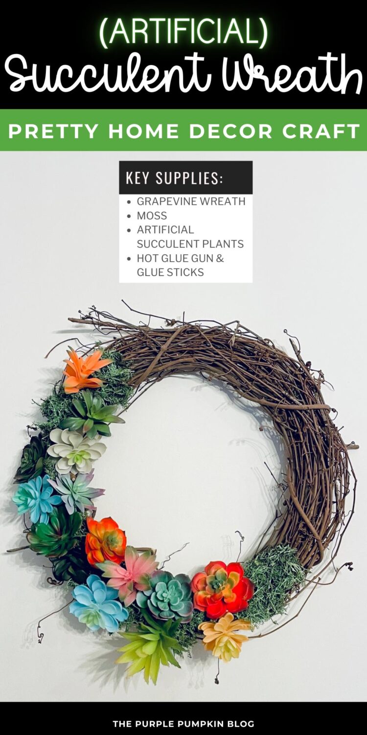 Key Craft Supplies for Artificial Succulent Wreath