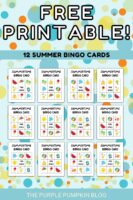 Free Printable Summer Bingo Cards For Bingo Games!