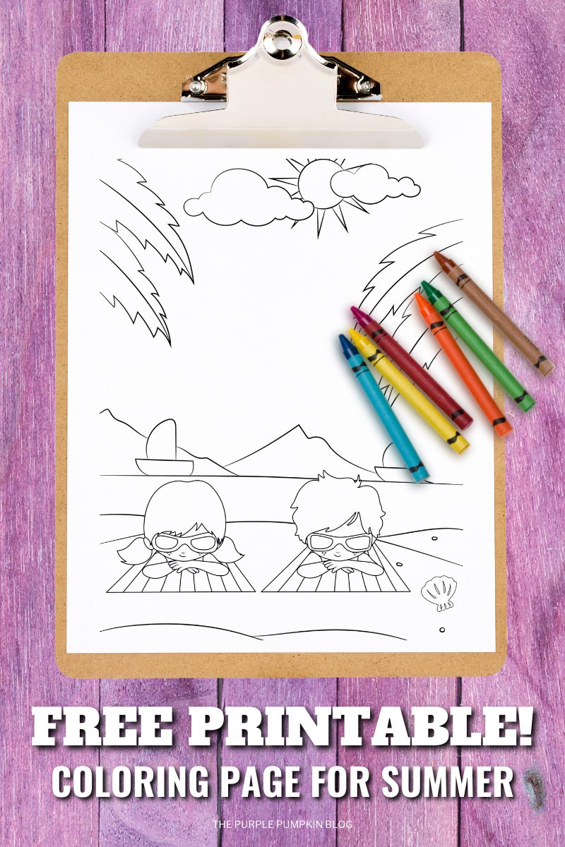 Free Printable! Coloring Page for Summer