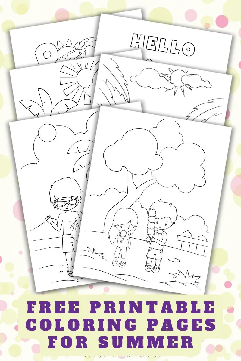 Free Printable Summer Coloring Pages!