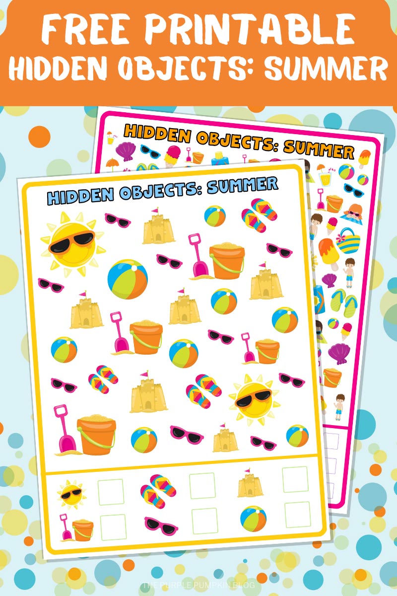 Free Printable Hidden Objects Summer