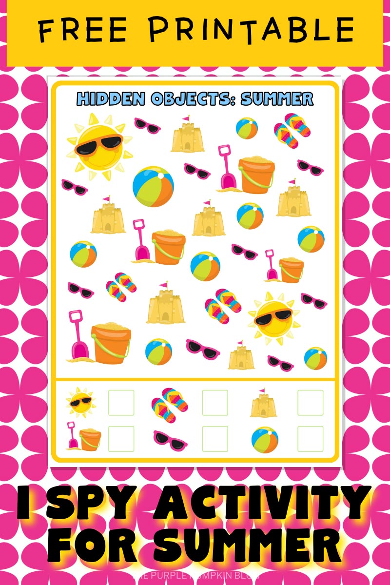 Free Printable I Spy Activity for Summer
