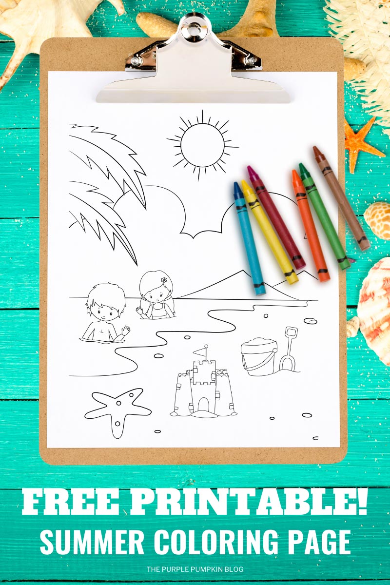 Free Printable! Summer Coloring Page