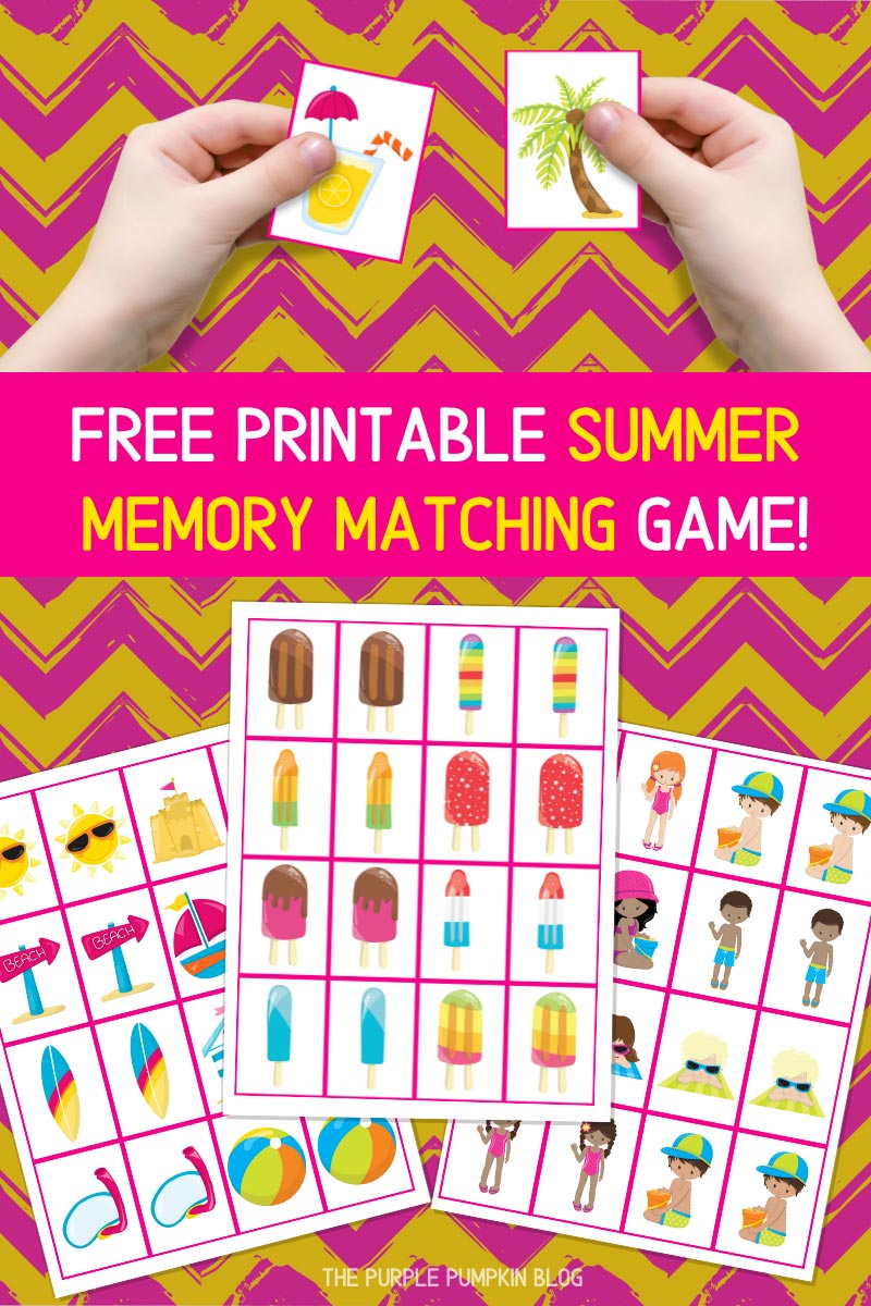 Free Printable Summer Memory Matching Game!