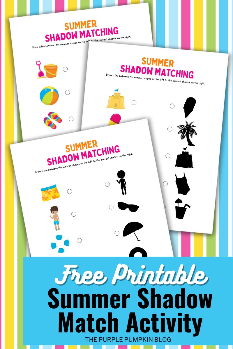 Free Printable Summer Shadow Match Activity
