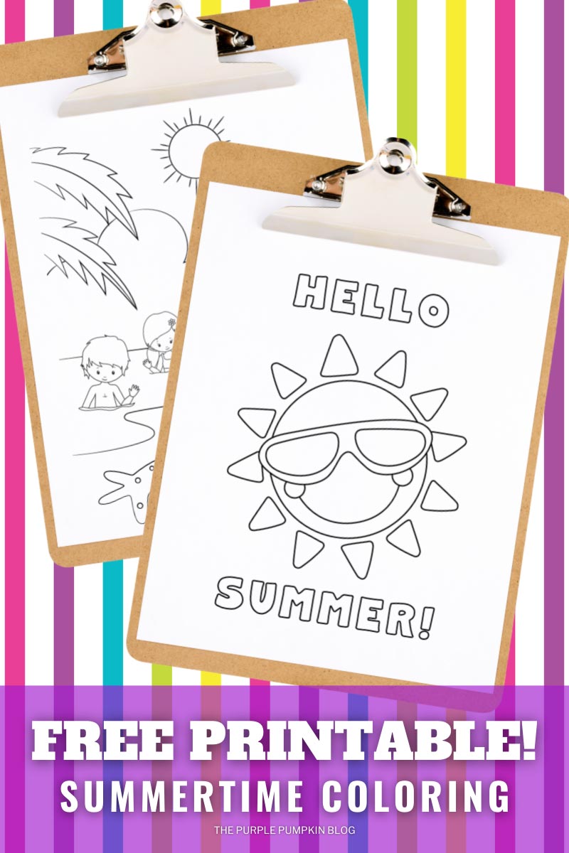 Free Printable! Summertime Colouring Pages