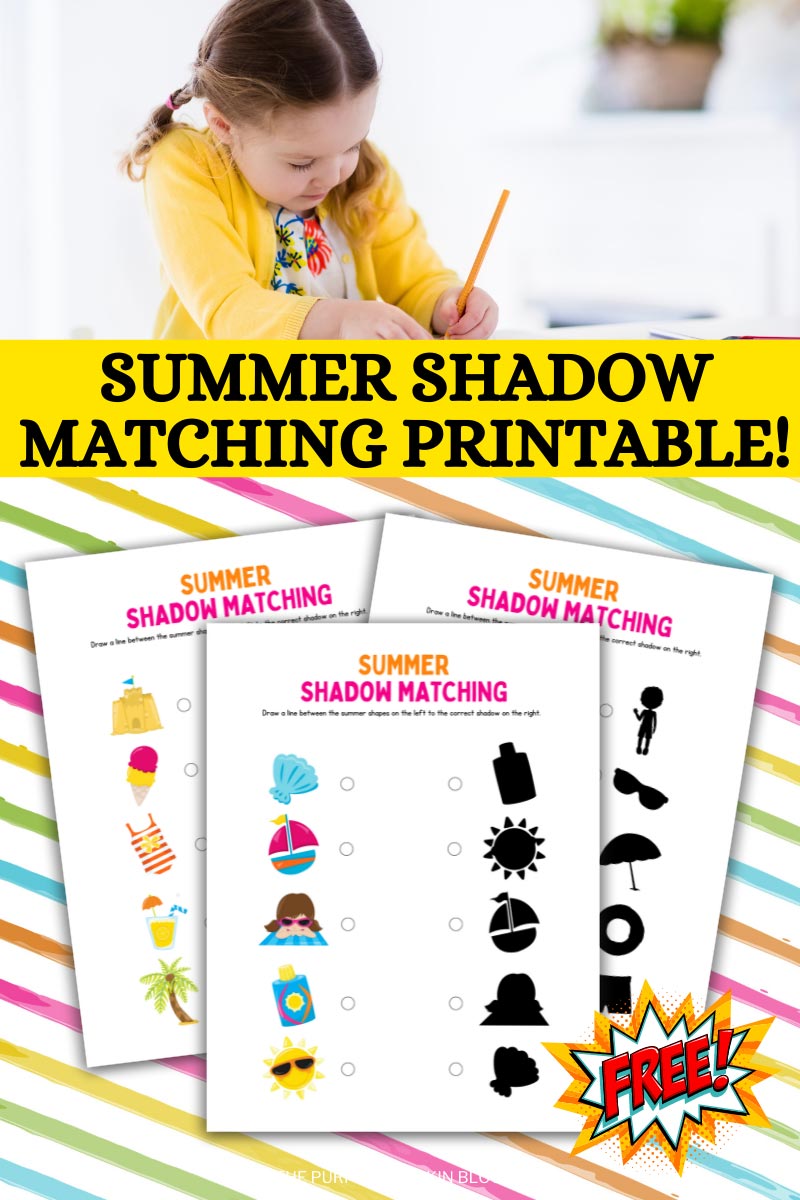 Free Summer Shadow Matching Printable!