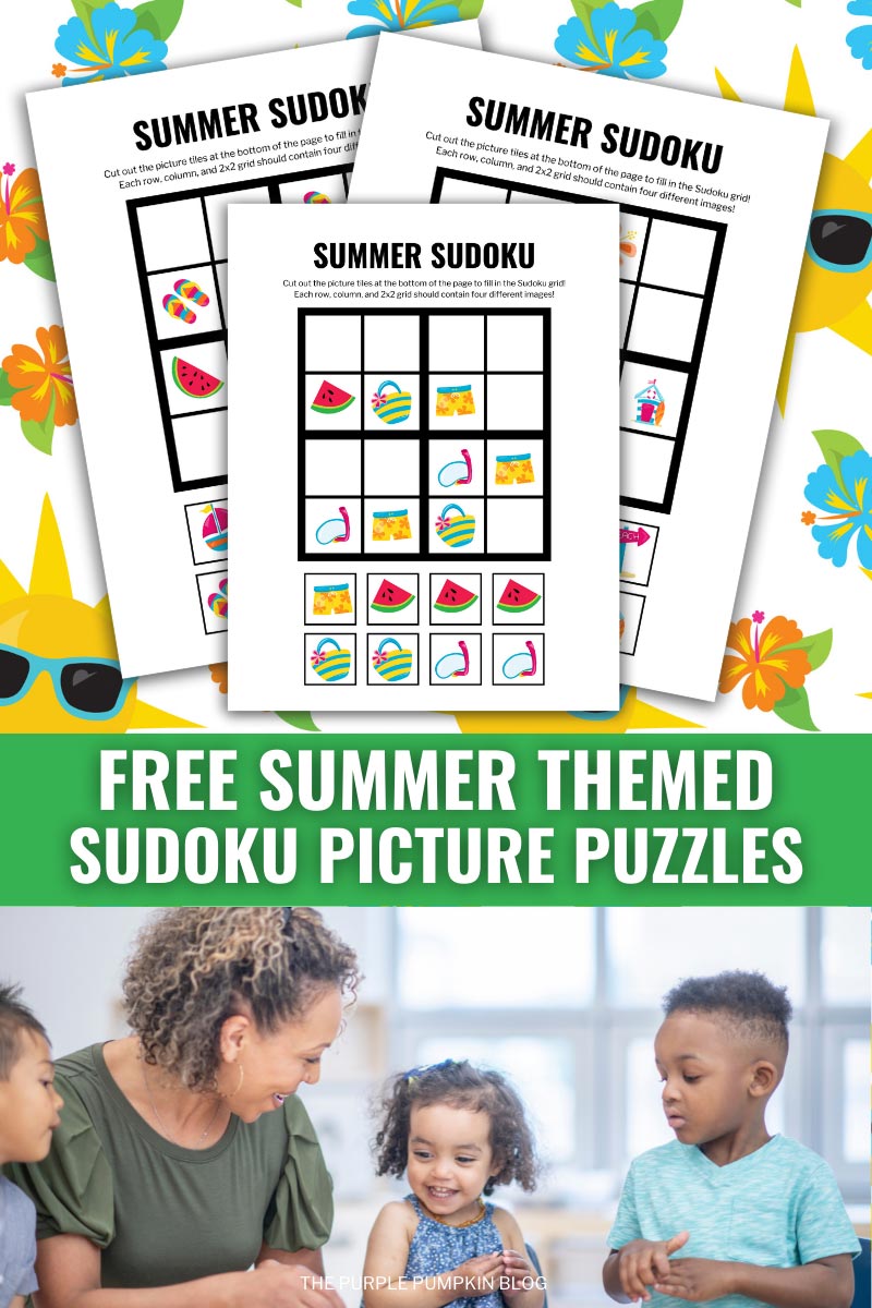 Free Summer Themed Sudoku Picture Puzzles