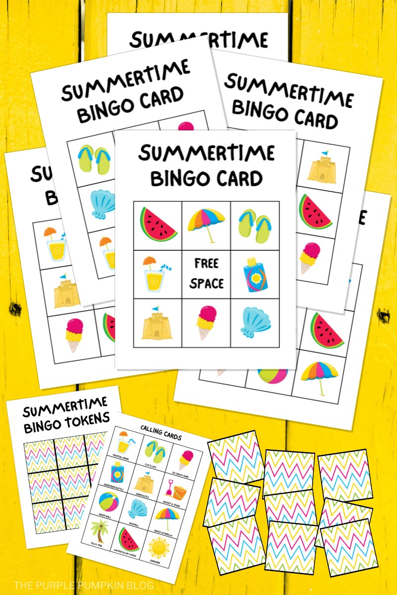 Free Summertime Bingo Cards to Print