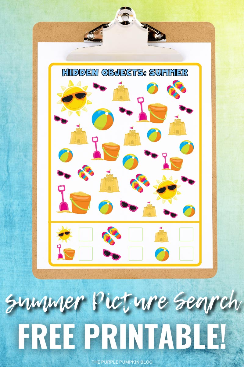 Summer Picture Search Free Printable!