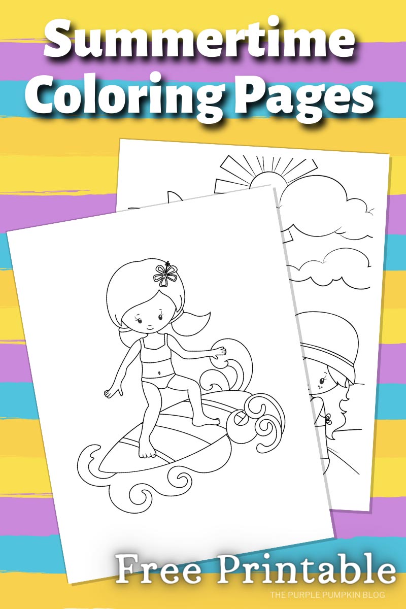 Summertime Coloring Pages Free Printable