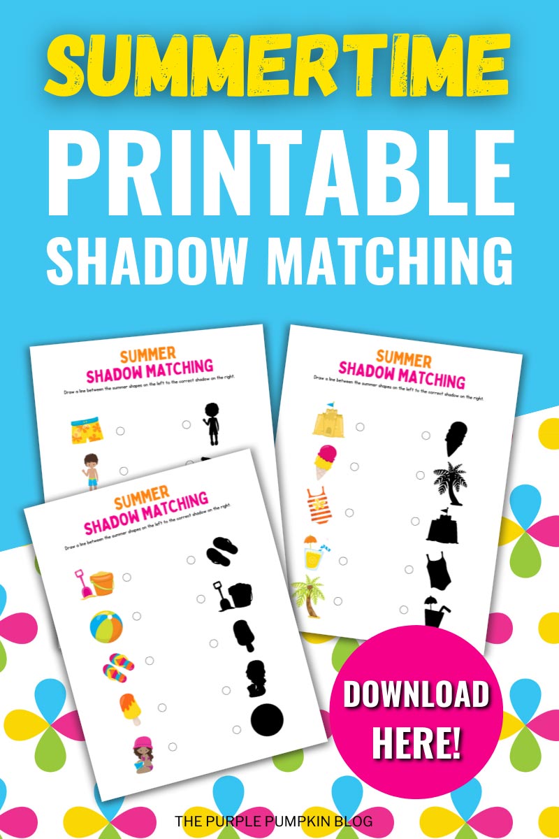 Summertime Printable Shadow Matching