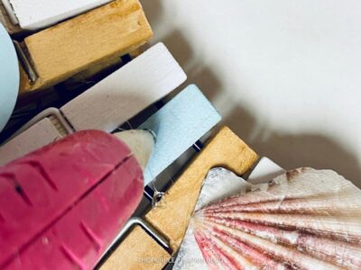 Adding Glue to Clothespins
