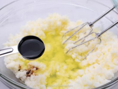 Adding Vanilla to Mixture