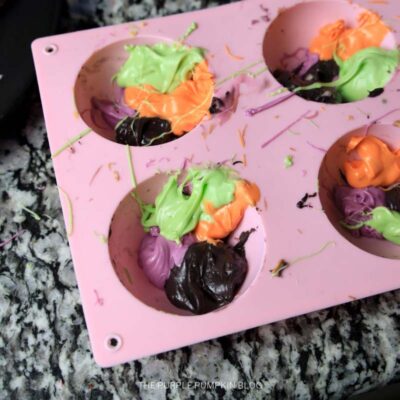 Candy Melts in Hot Cocoa Bomb Mold