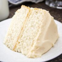 Classic White Layer Cake with Buttercream Frosting Recipe