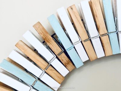 Close Up on Clothespins on Wreath