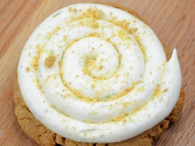 Frosted Key Lime Pie Cookie Sprinkled with Graham Cracker Crumbs