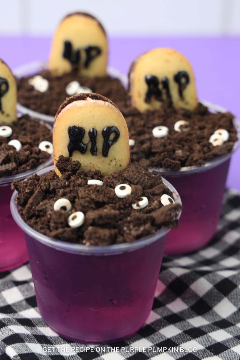 Halloween Dessert Idea - Graveyard Jello Cups