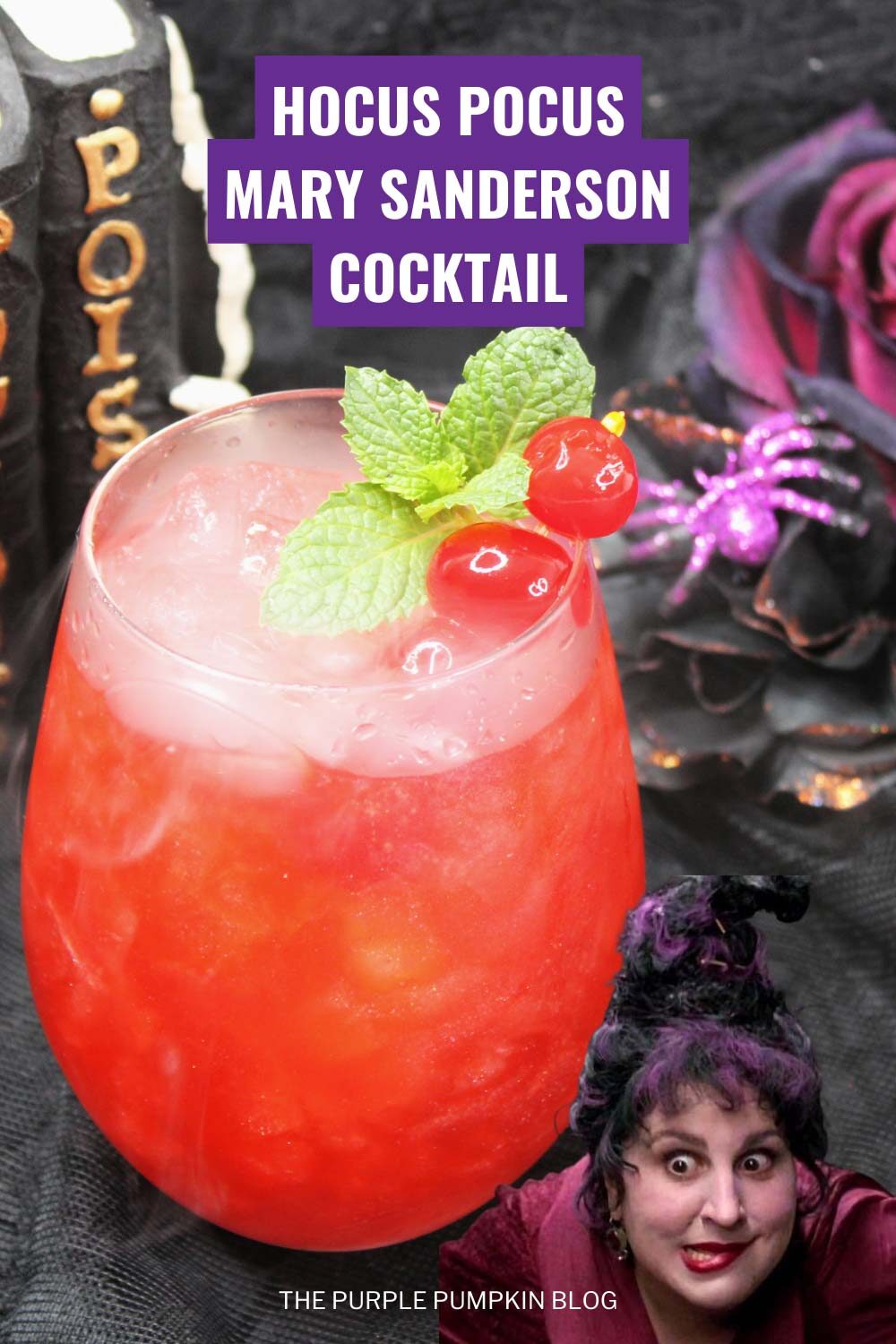 Hocus Pocus Mary Sanderson Cocktail for Halloween