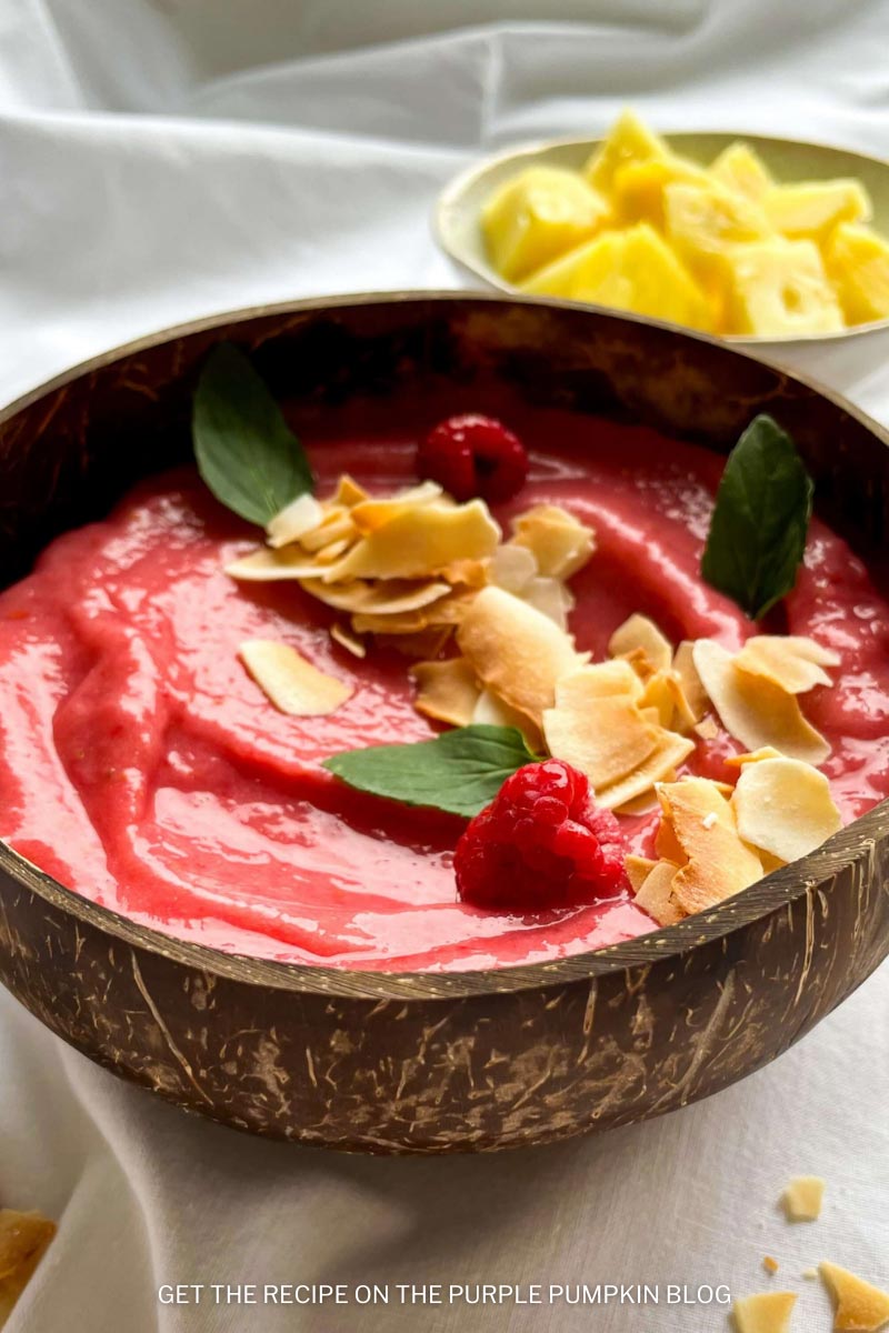 How to Make Pineapple Raspberry Smoothie Bowls