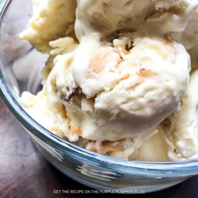 No Churn Salted Caramel Ice Cream with Pecans