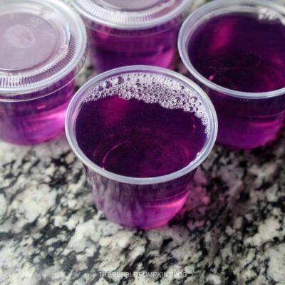 Purple Jello in Cups